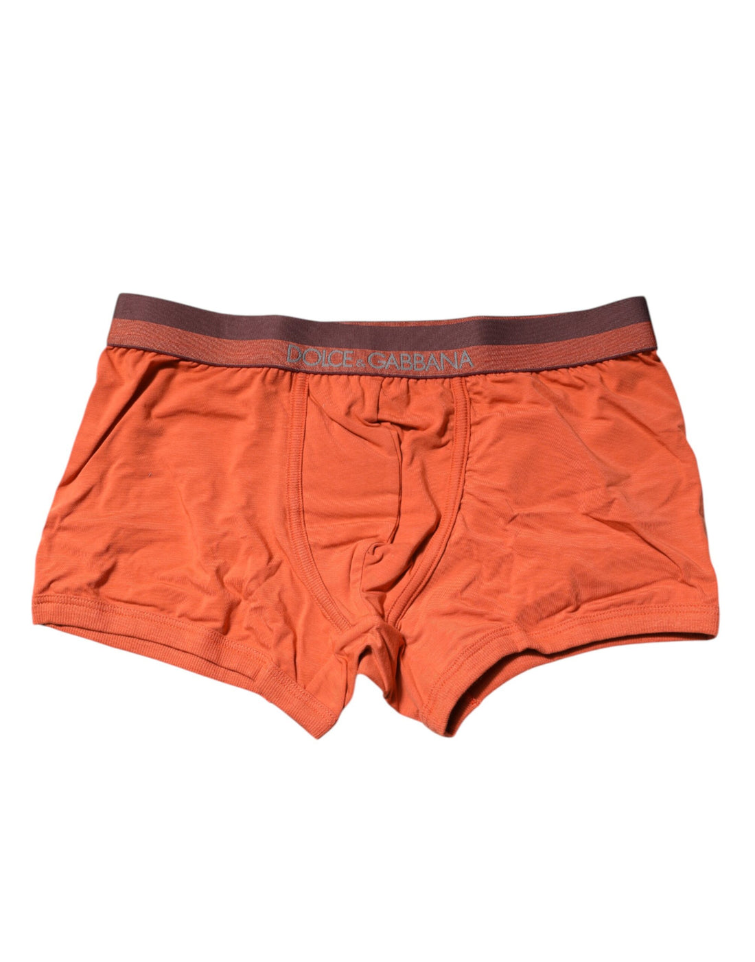 Dolce & Gabbana Orange Cotton Regular Boxer Brief Underwear