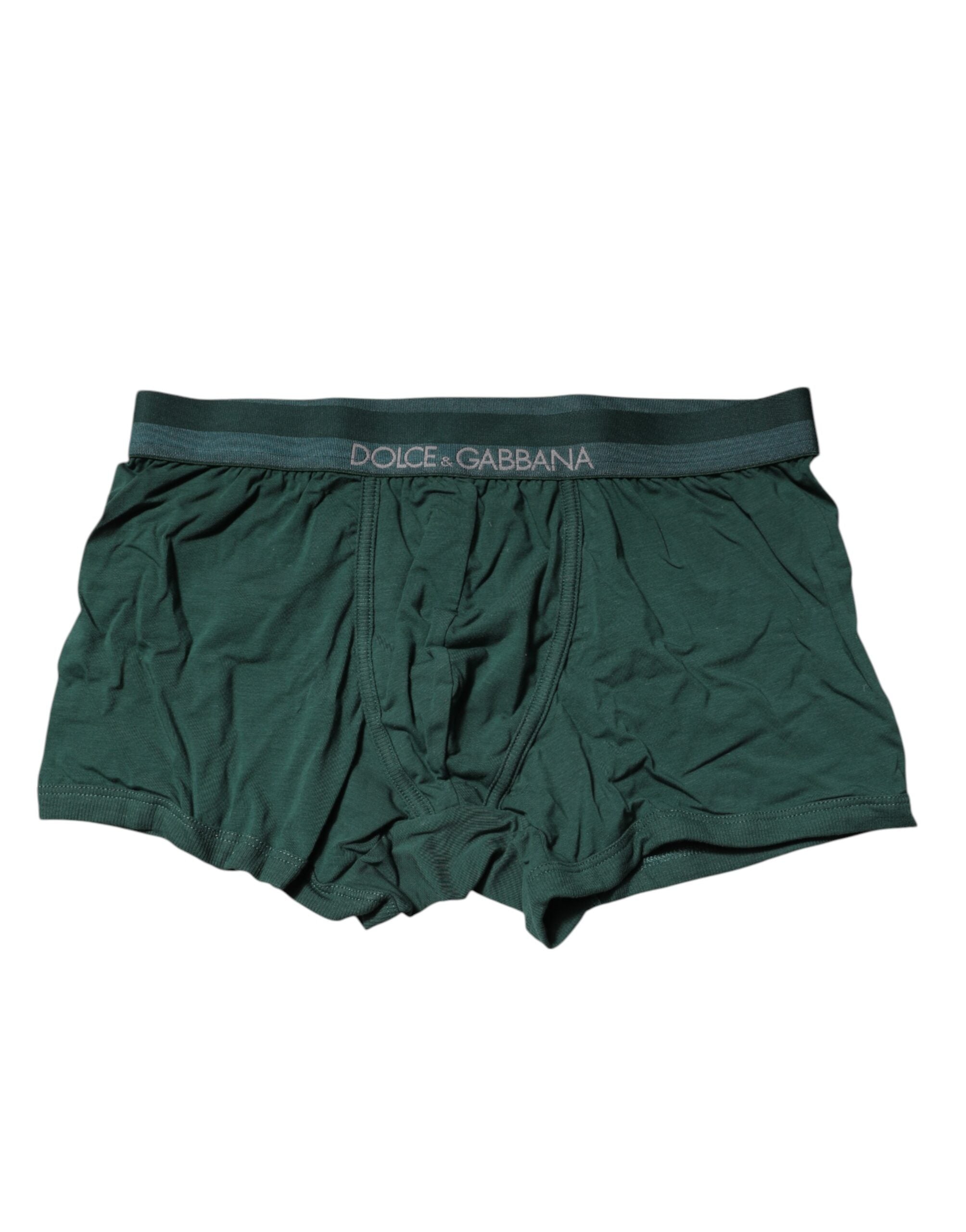 Dolce & Gabbana Green Cotton Regular Men Boxer Brief Underwear