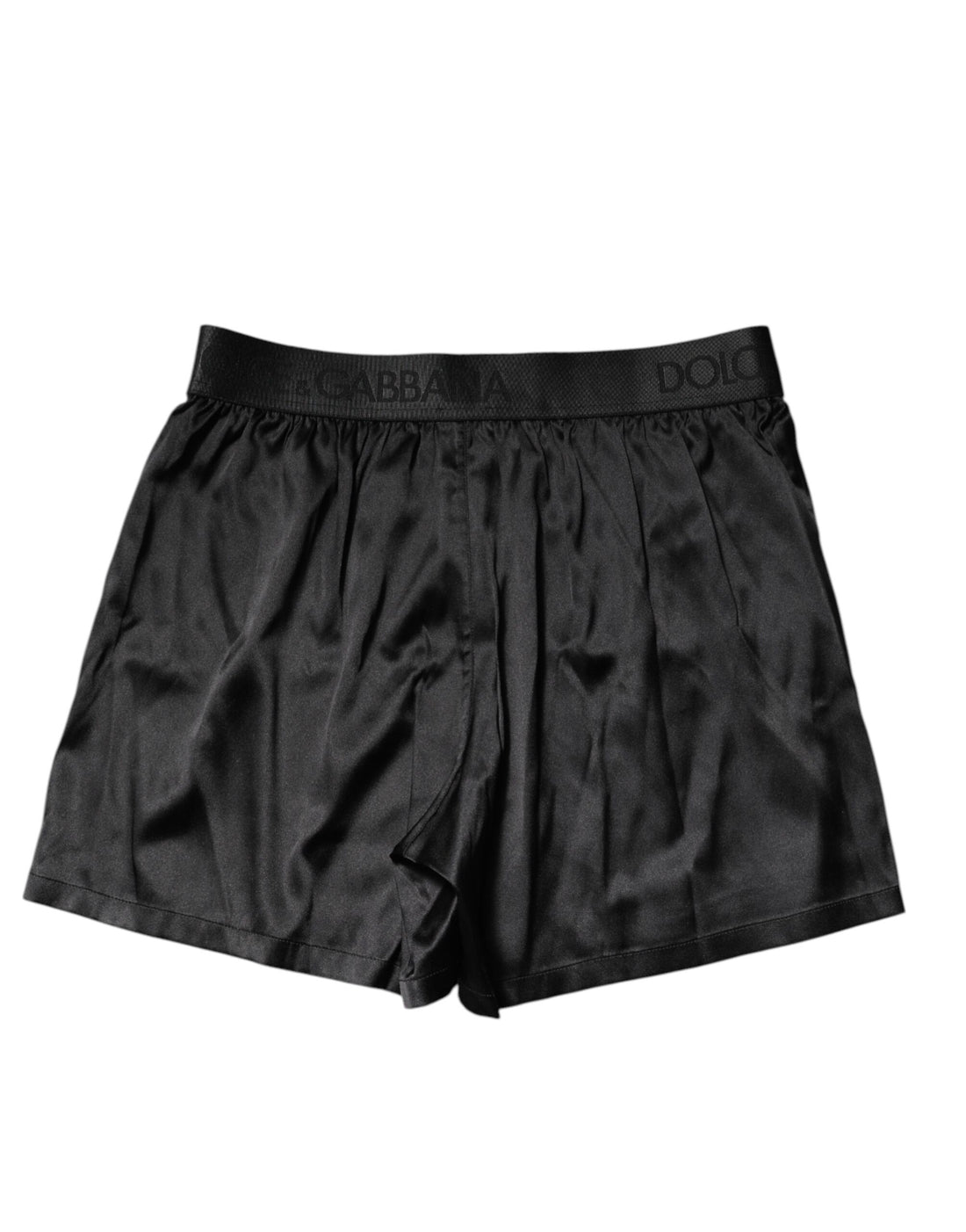 Dolce & Gabbana Black Logo Waist Regular Boxer Shorts Underwear