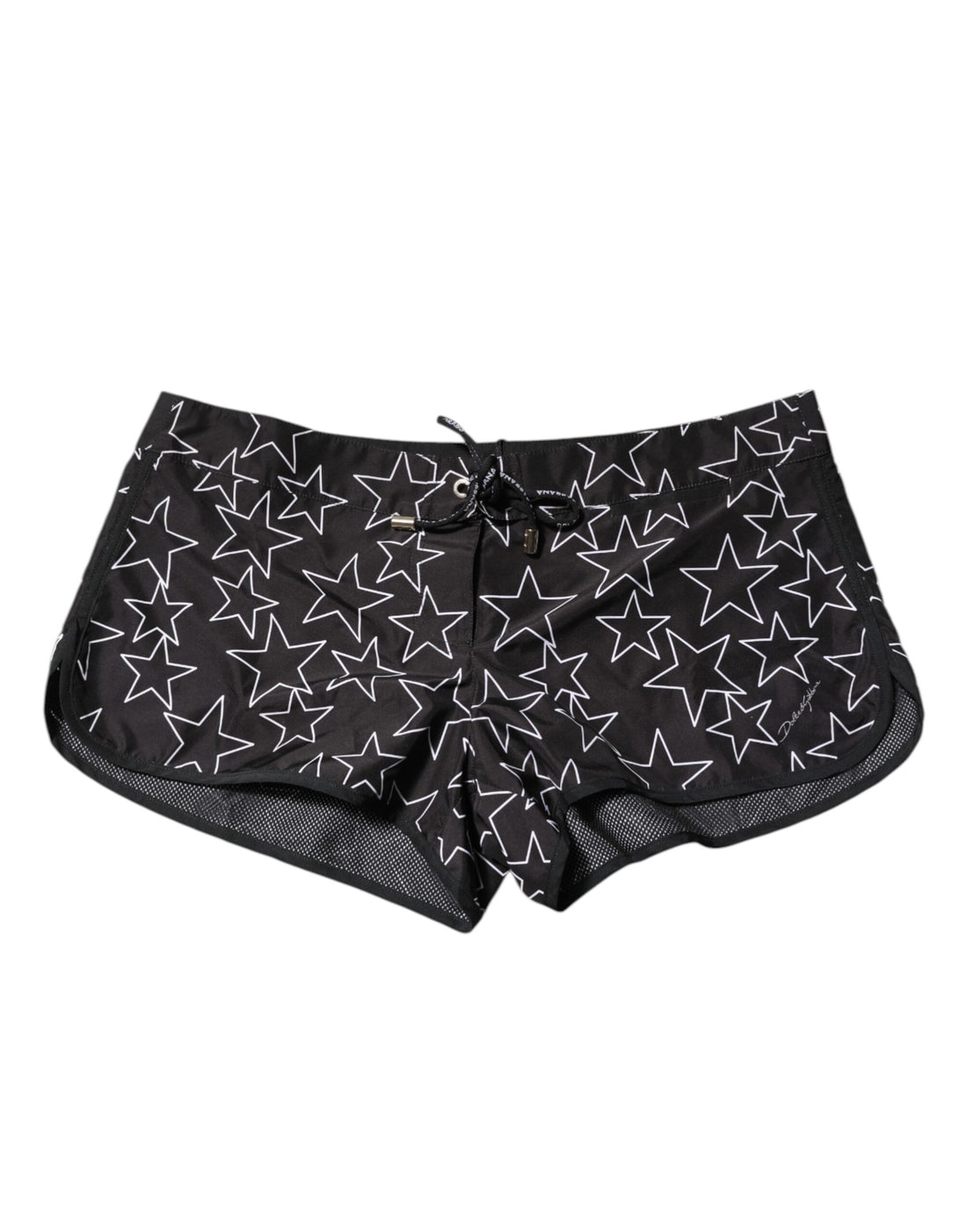 Dolce & Gabbana Black Star Print Beachwear Shorts Swimwear