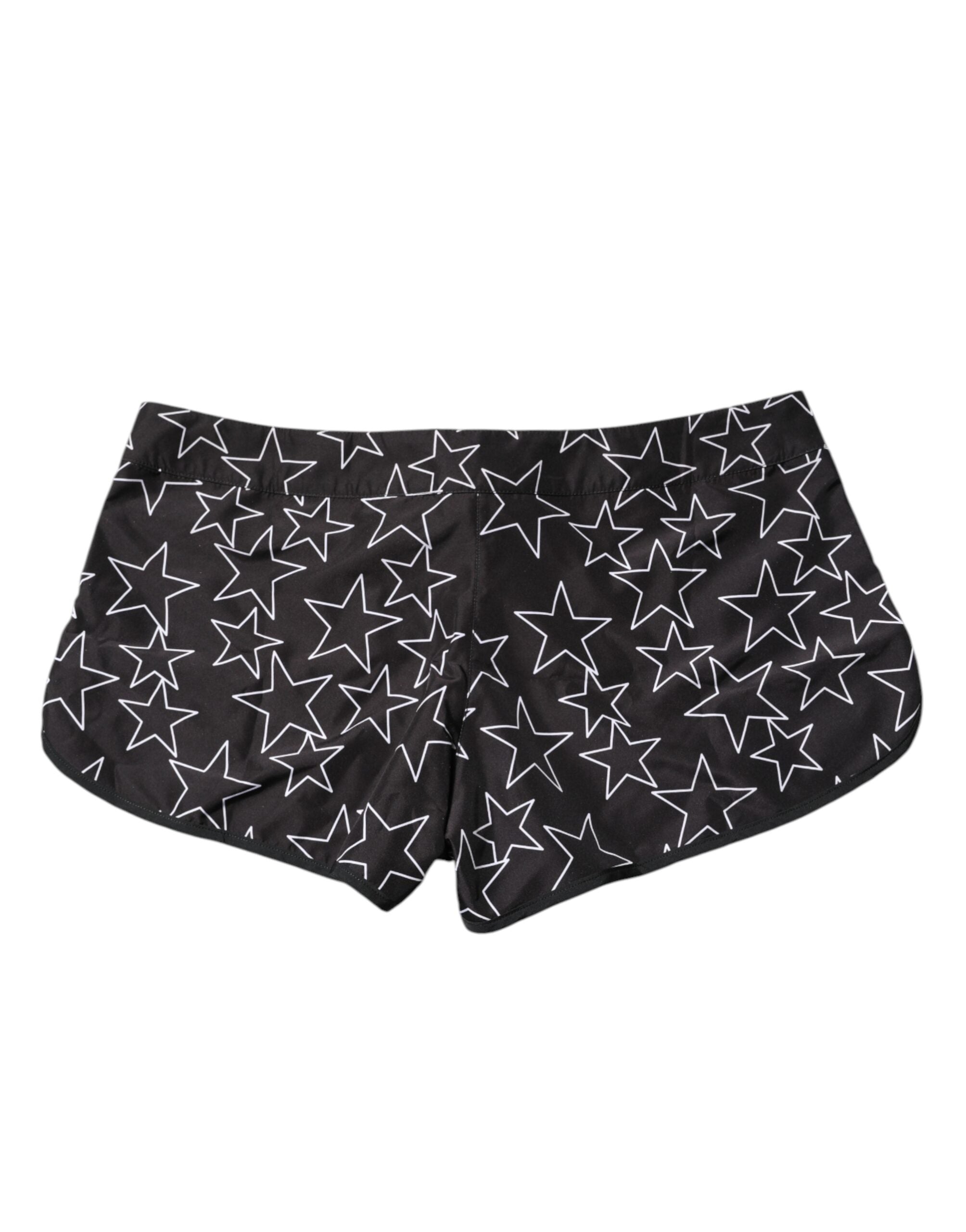 Dolce & Gabbana Black Star Print Beachwear Shorts Swimwear
