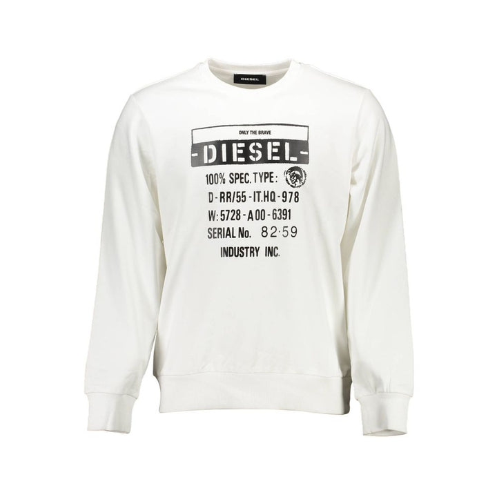 Diesel White Cotton Sweater