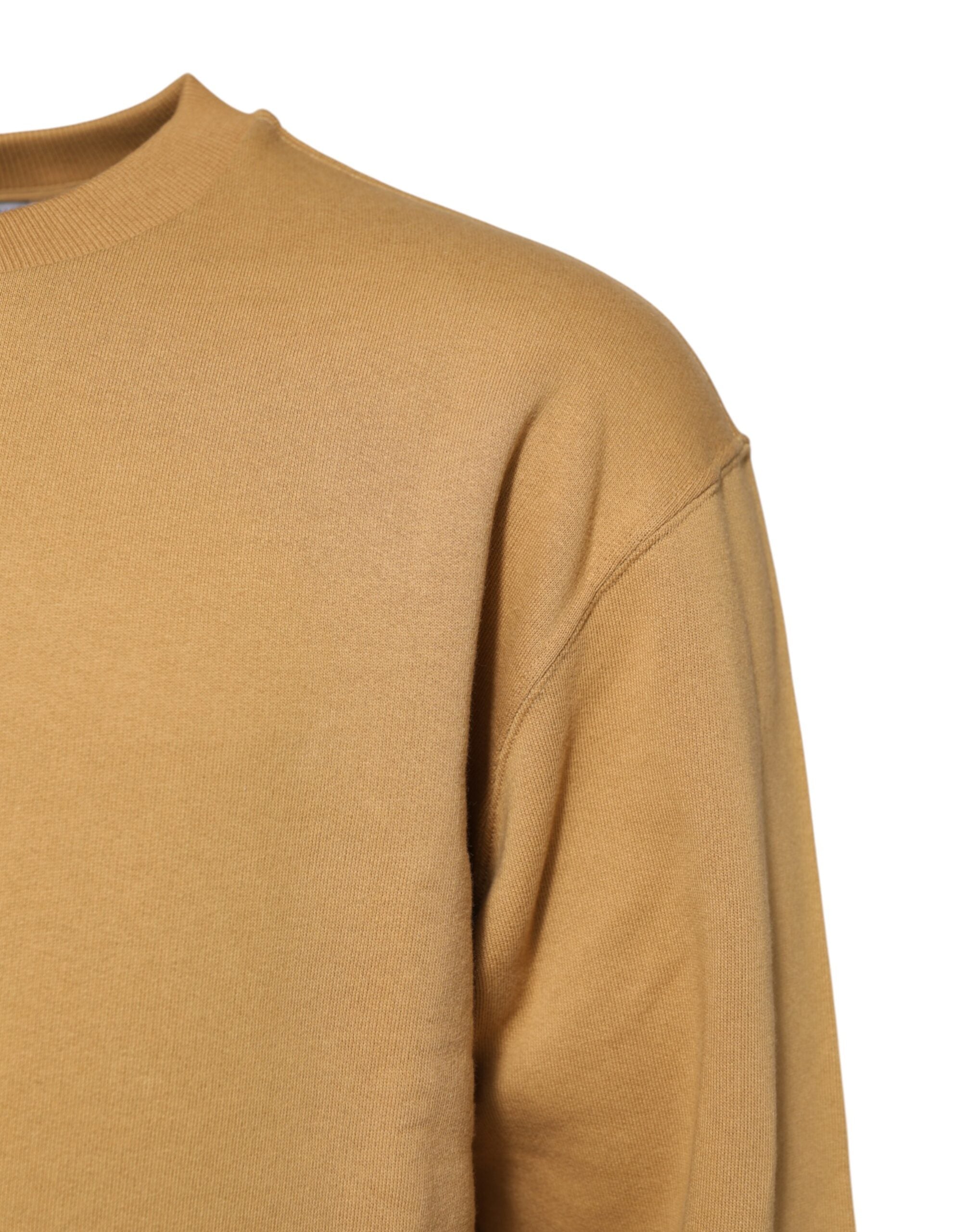Dolce & Gabbana Mustard Cotton DG Embossed Pullover Sweater
