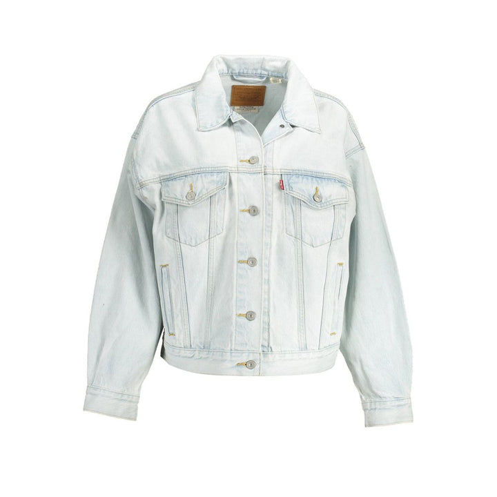 Levi's Blue Cotton Jackets & Coat