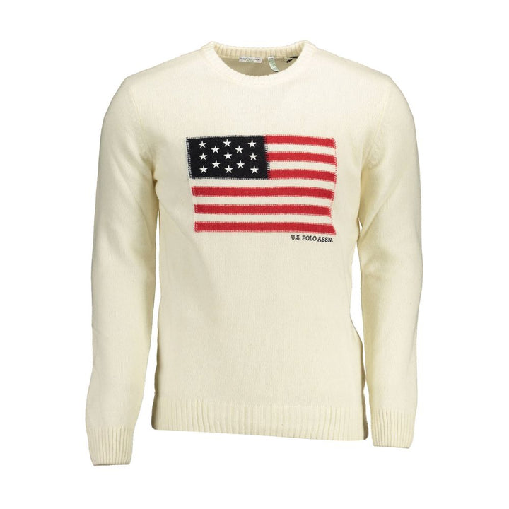 U.S. POLO ASSN. White Wool Sweater