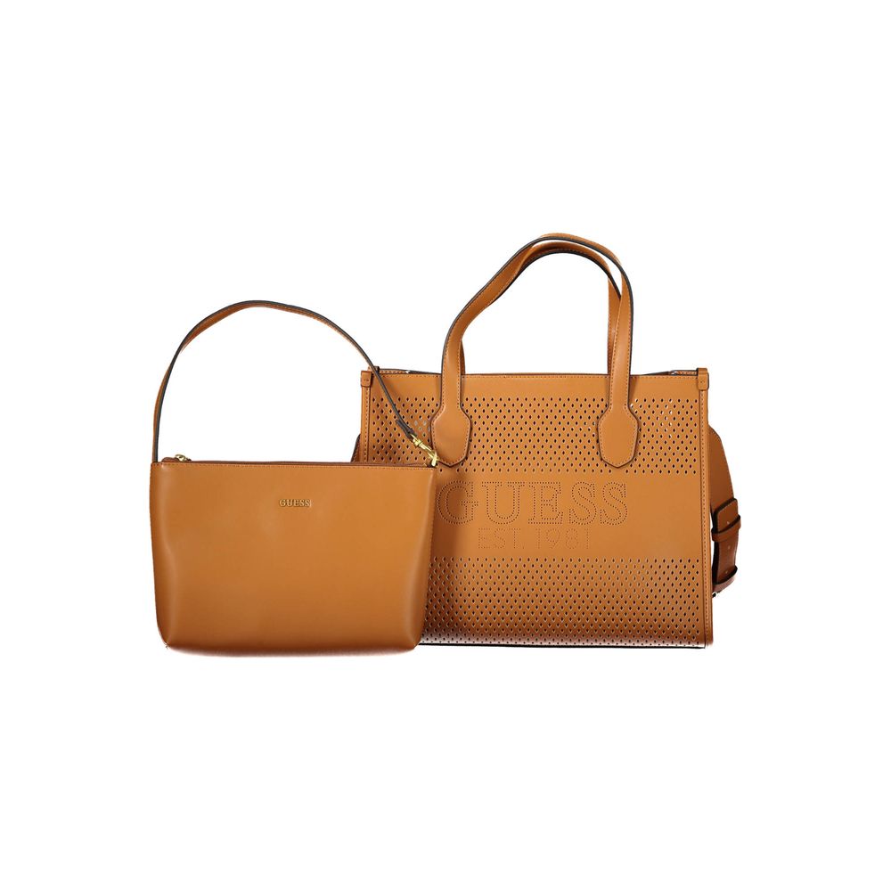 Guess Jeans Marrone Poliuretano Female Handbag