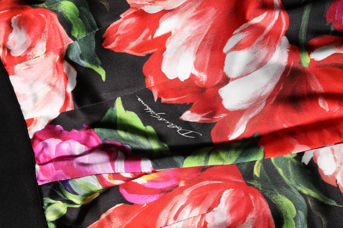 Dolce & Gabbana Multicolor Floral Legging Stretch Waist Pants