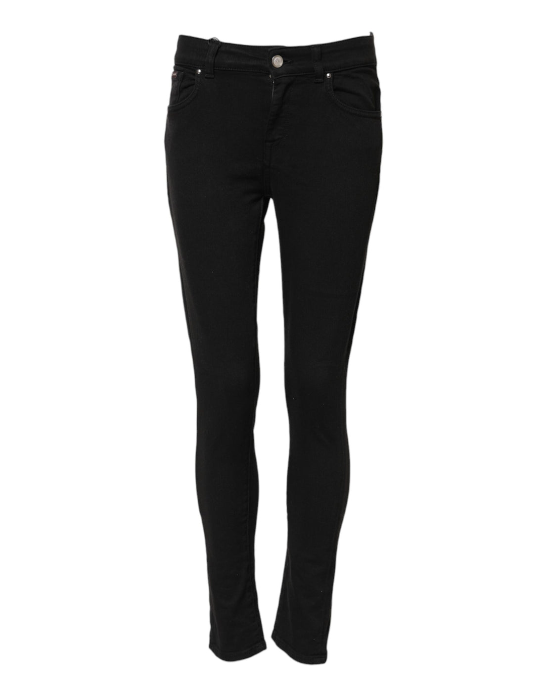 Dolce & Gabbana Black Cotton Skinny Mid Waist Denim Jeans