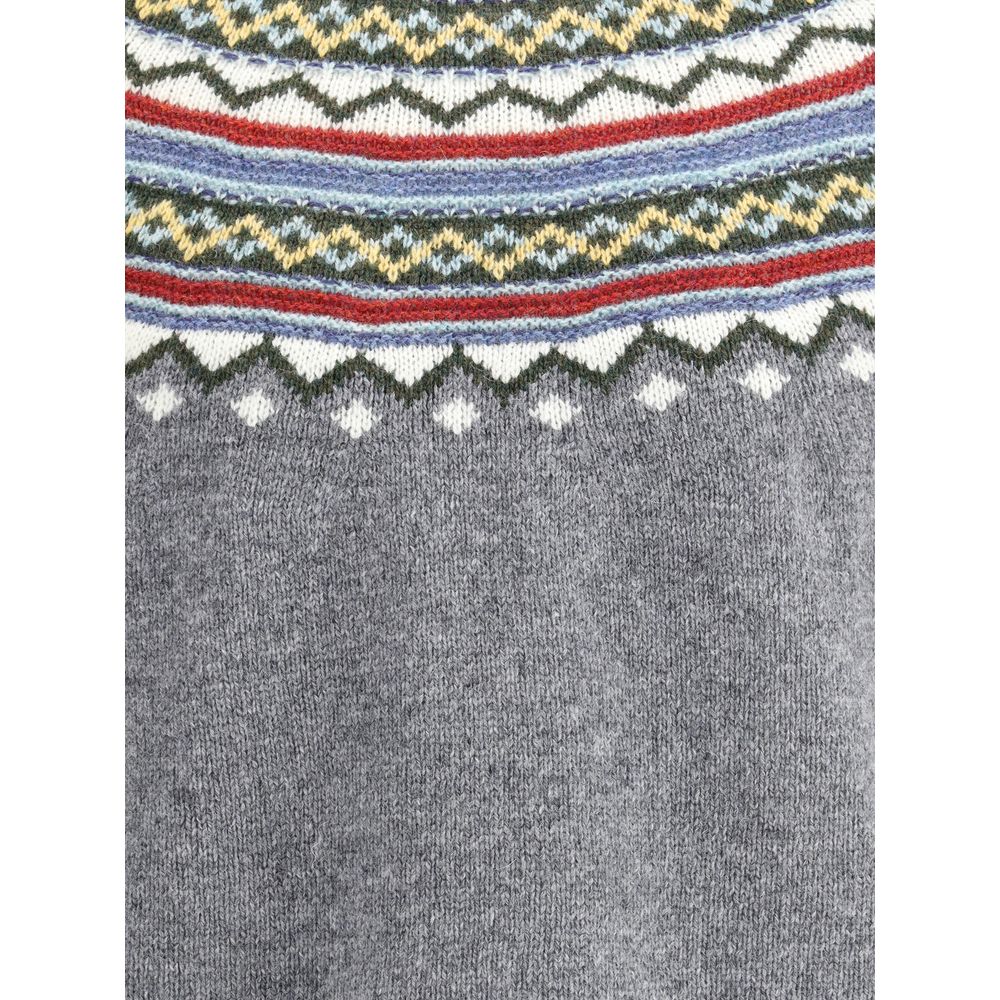 Dsquared² Gray Fleece Wool Sweatshirt