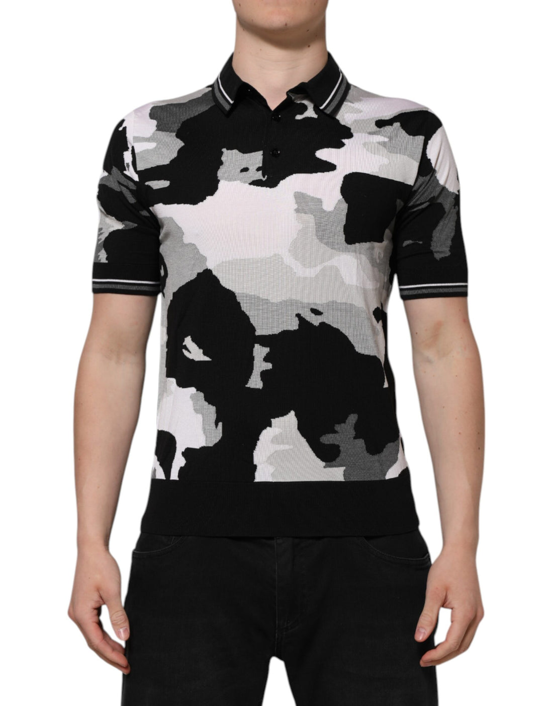 Dolce & Gabbana Multicolor Camouflage Collared Polo T-shirt