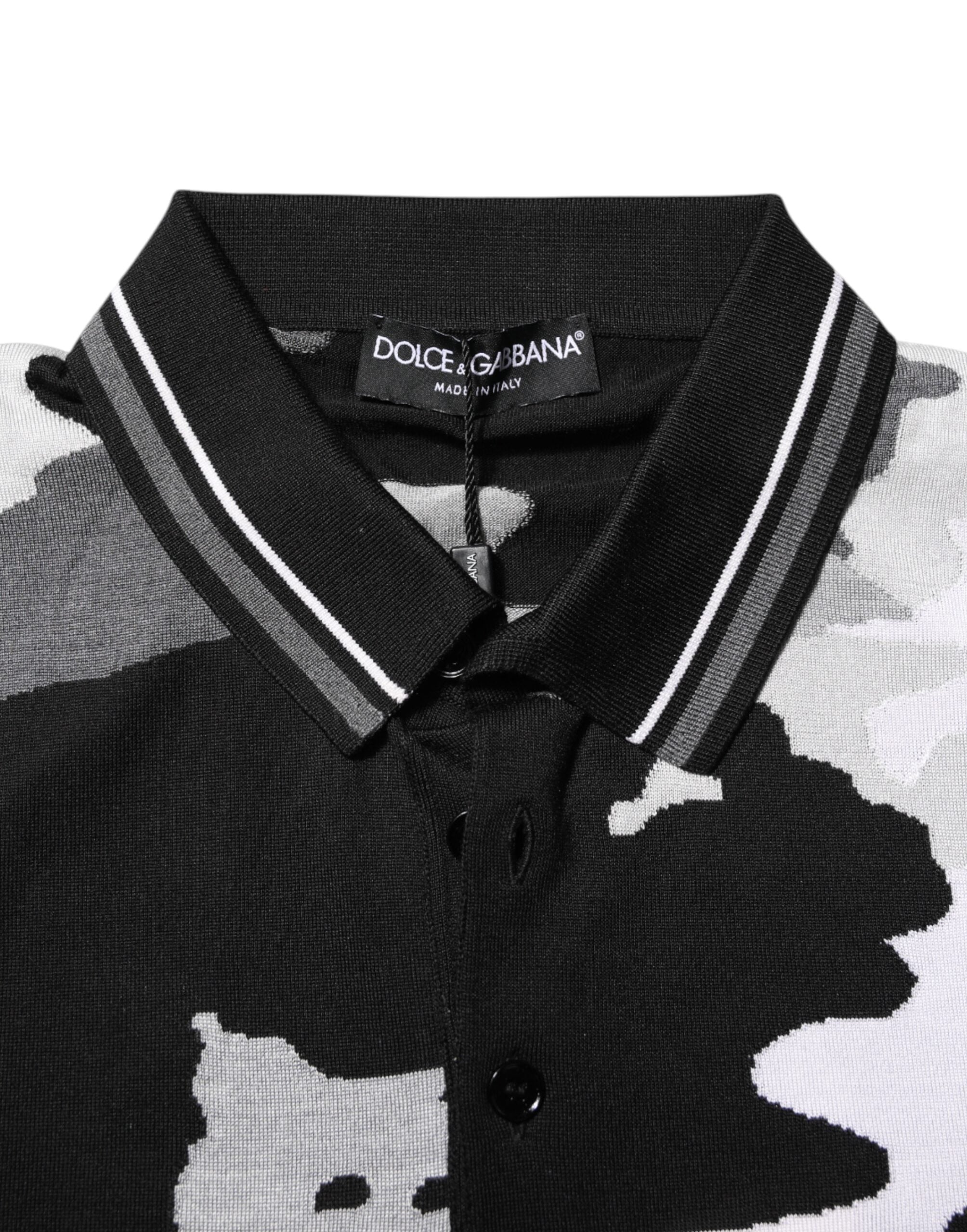 Dolce & Gabbana Multicolor Camouflage Collared Polo T-shirt