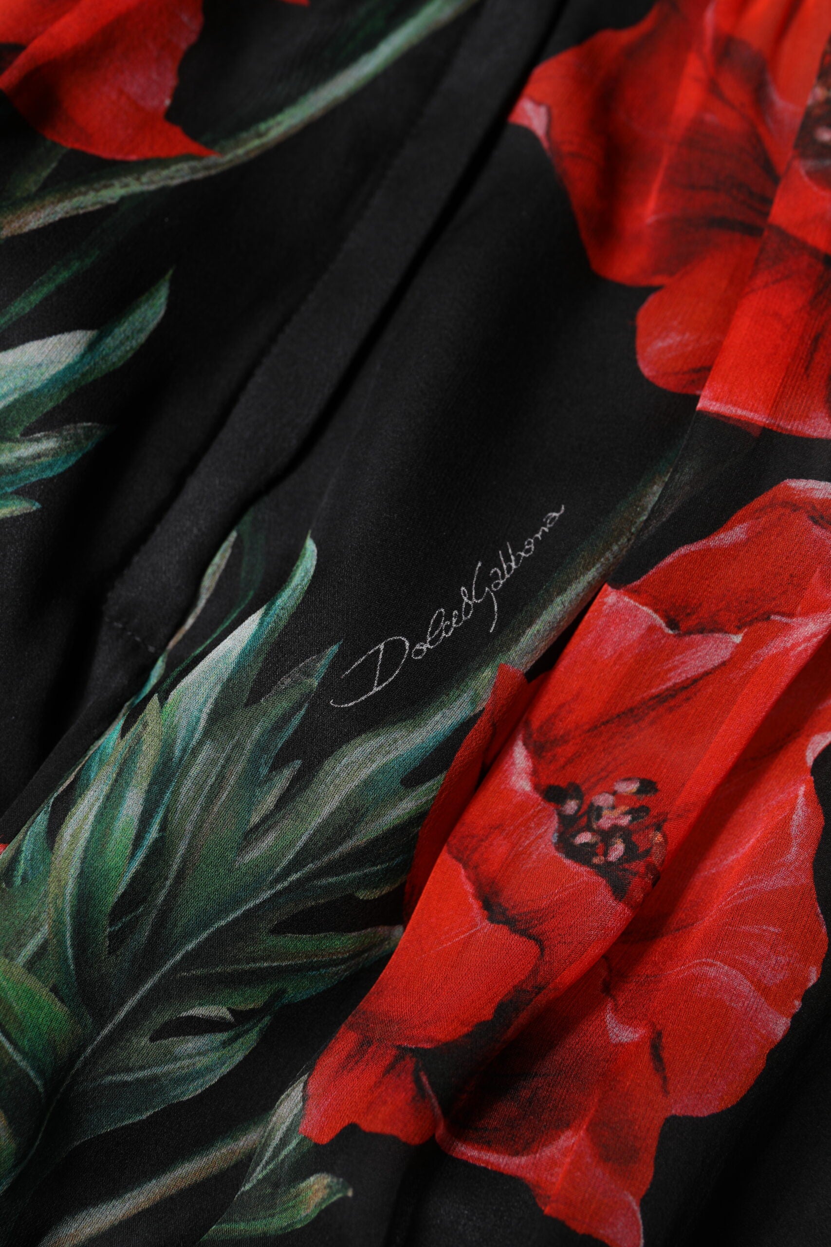 Dolce & Gabbana Black Floral High Waist Women Hot Pants Shorts