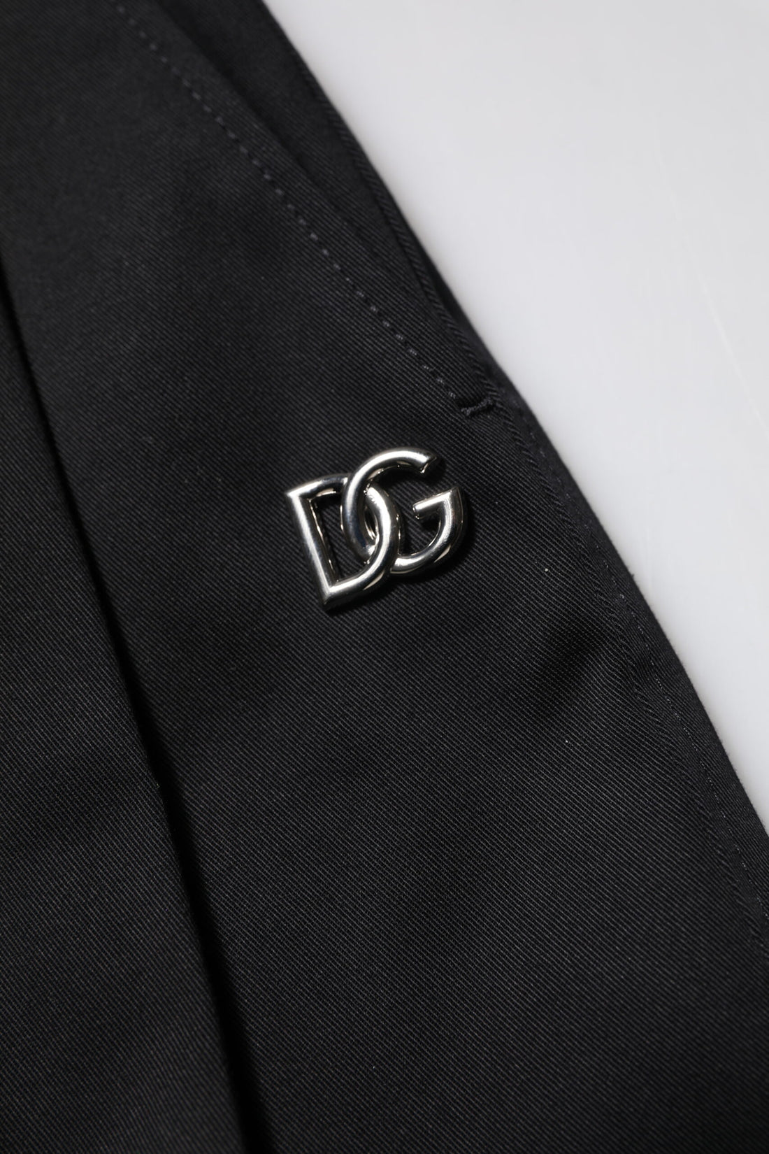 Dolce & Gabbana Black Cotton HighWaist Wide Leg Pants