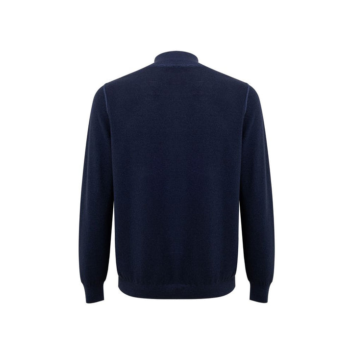 Gran Sasso Blue Wool T-Shirt