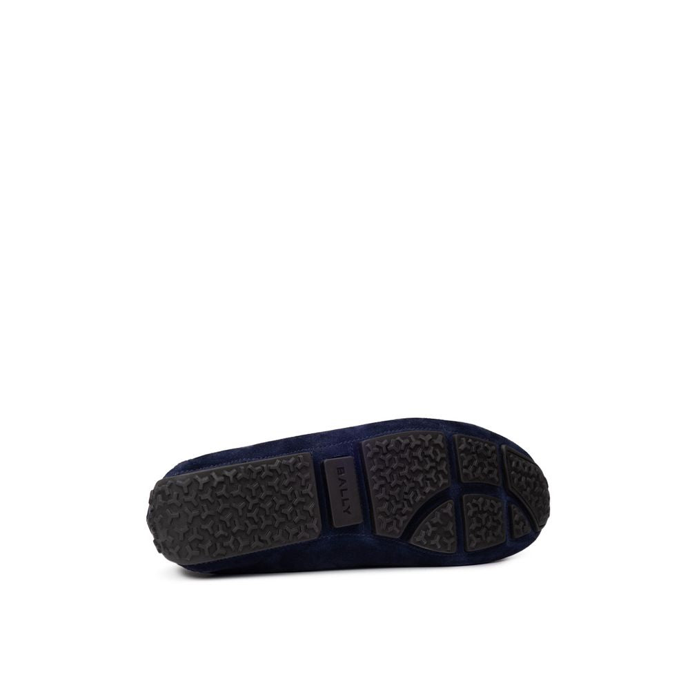 Bally Blue Leather Moccassin