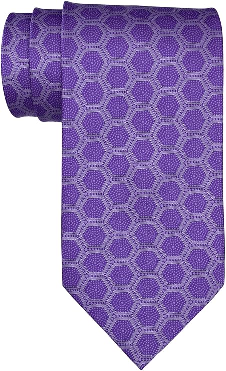 Dolcepunta Satin Purple Geometric Tie
