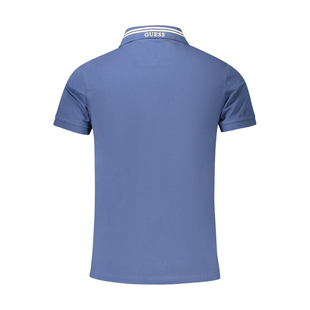 Guess Jeans Blu Cotton Men Polo