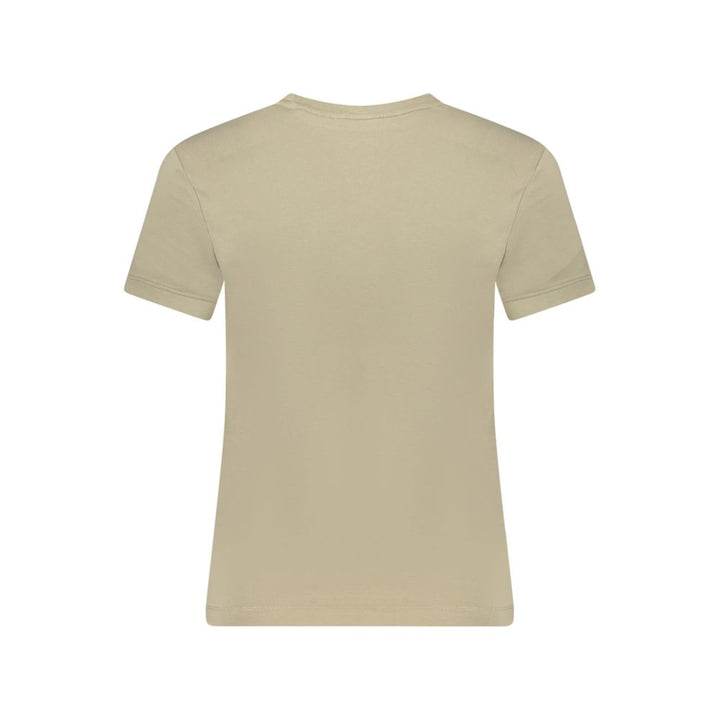 Guess Jeans Beige Organic Cotton Women T-Shirt
