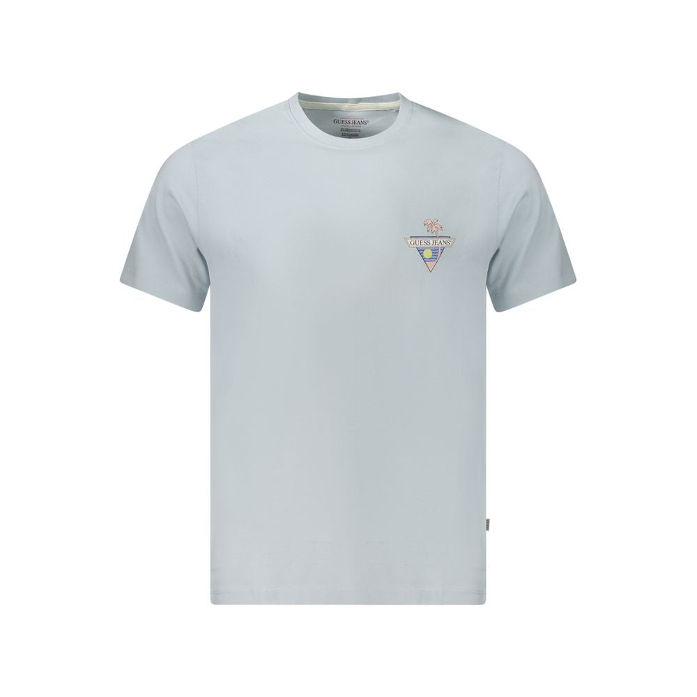 Guess Jeans Azzurro Organic Cotton Men T-Shirt