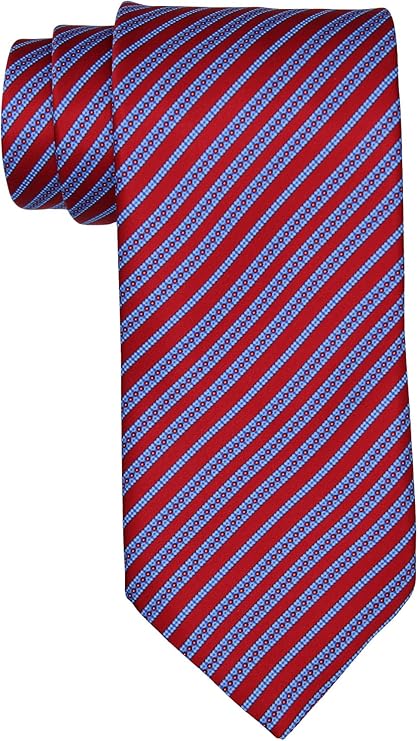 Stefano Ricci Satin Red Blue Striped Tie