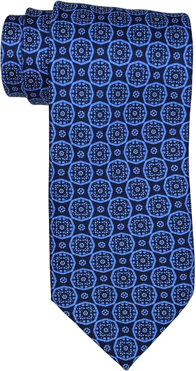 Stefano Ricci Satin Navy Geometric Tie