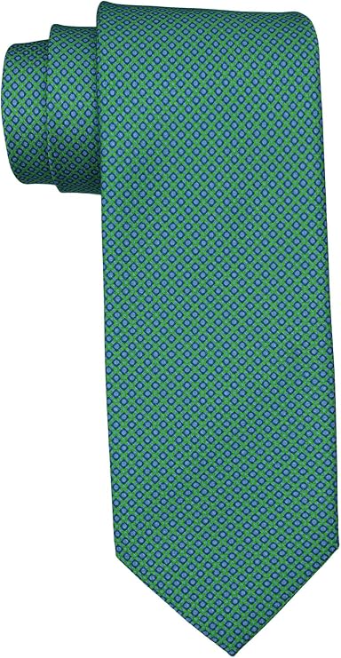 Dolcepunta 7 Fold Green Geometric Printed Tie