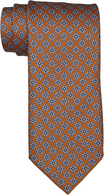 Stefano Ricci Satin Orange Medallion Tie