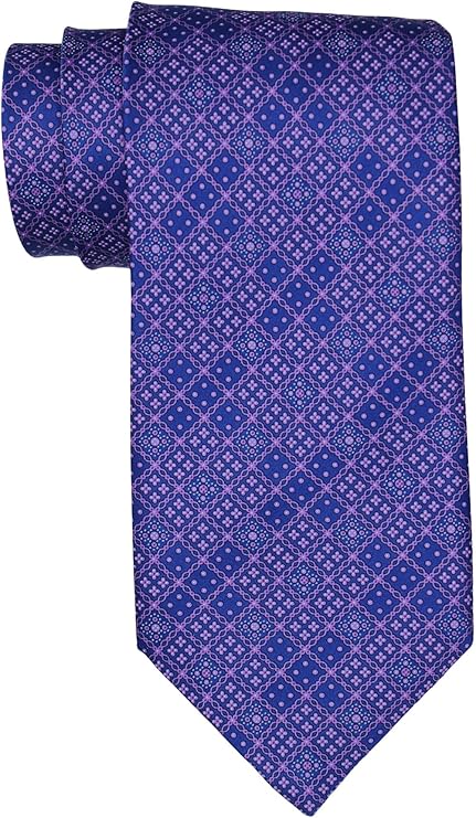 Stefano Ricci Luxury Collection Satin Blue Pink Geometric Tie