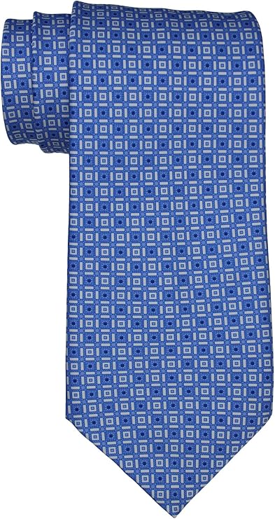 Stefano Ricci Satin Blue Geometric Tie
