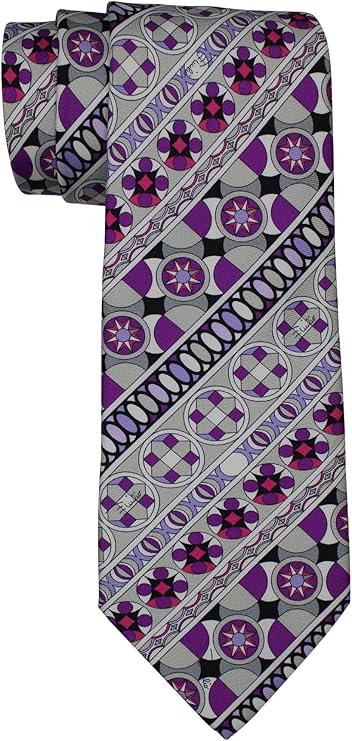 Emilio pucci Multicolor Geometric Striped Tie