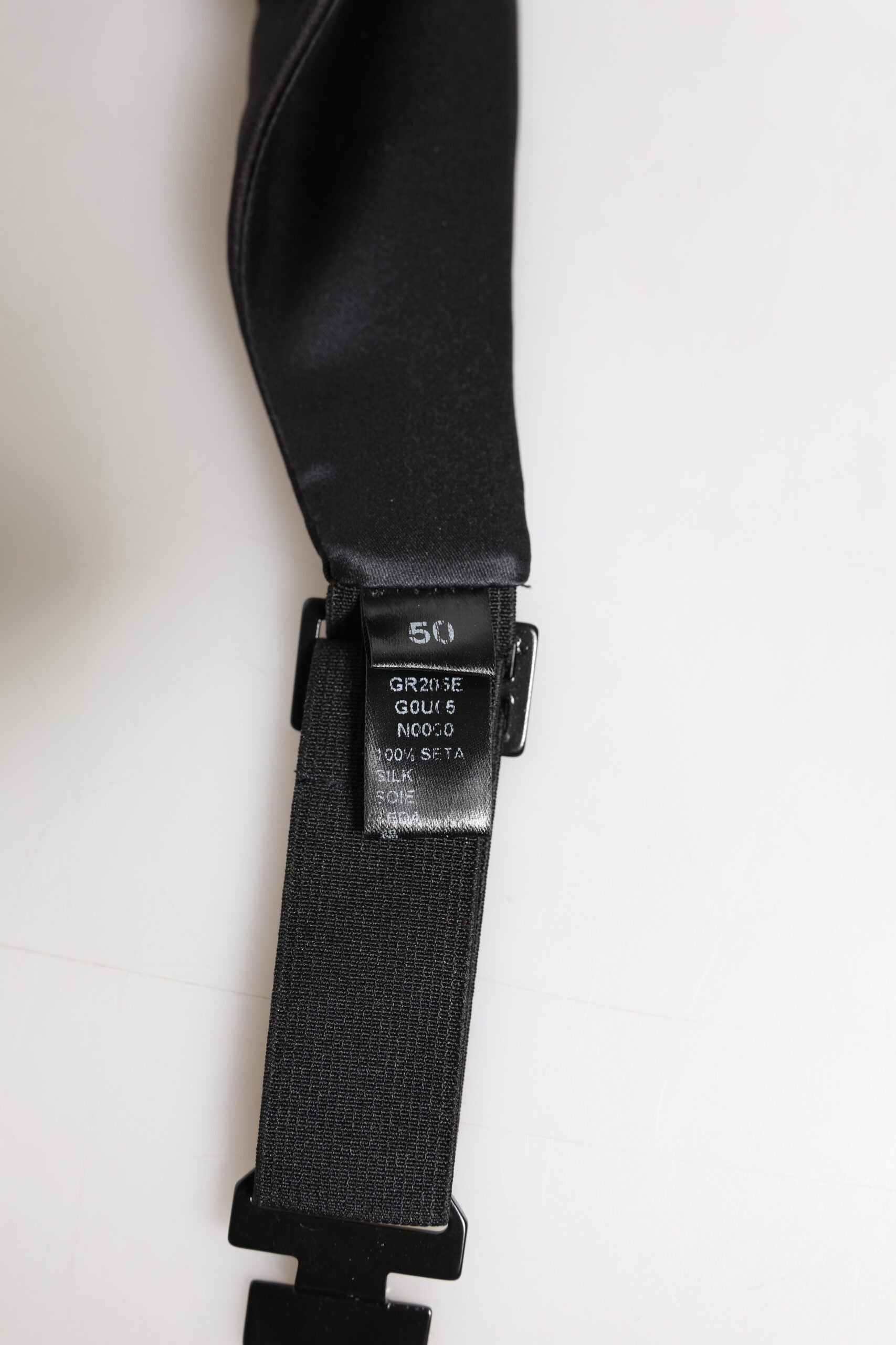 Dolce & Gabbana Black Men 100% Silk Belt Wide Waist Cummerbund