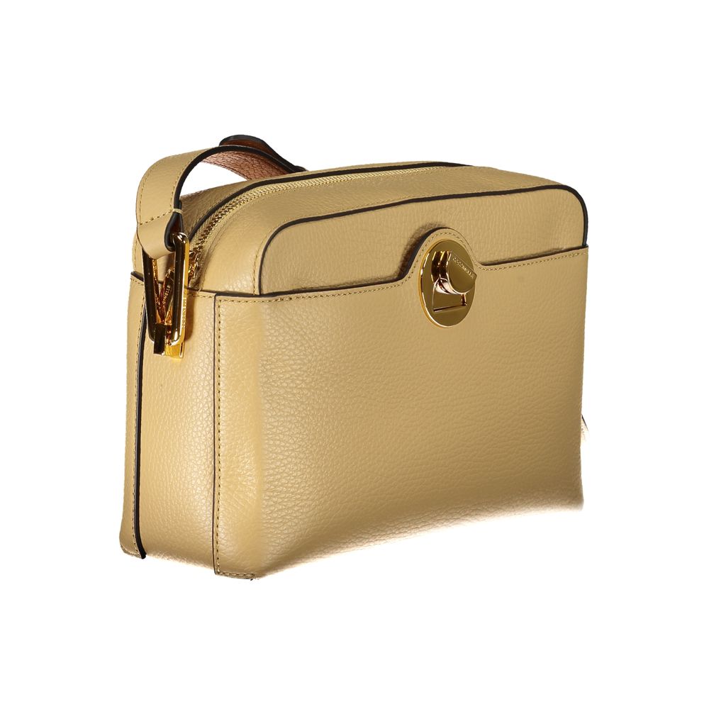 Coccinelle Beige Leather Women Shoulder Bag