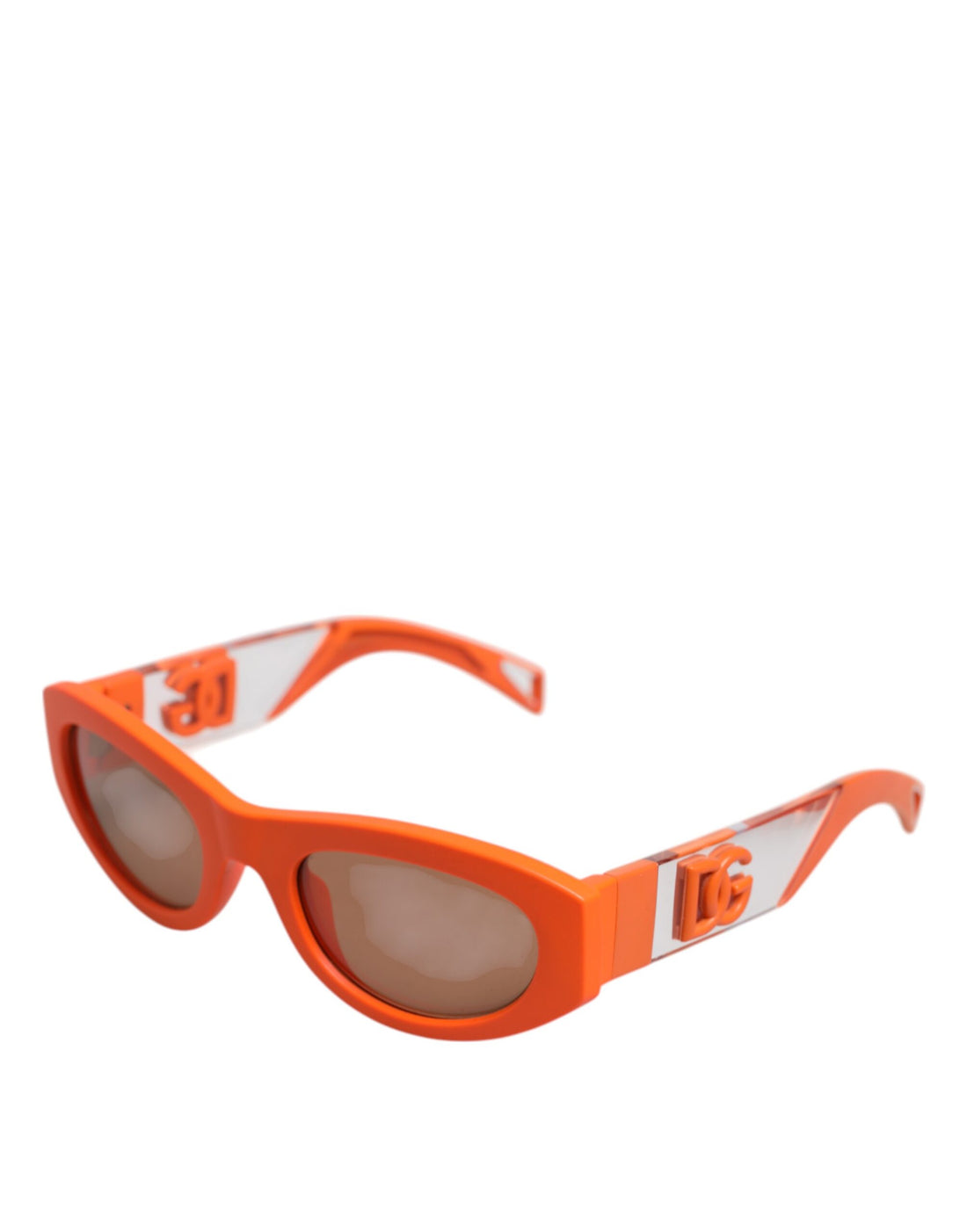 Dolce & Gabbana Orange Reborn To Live Oval Frame Logo Eyewear Sunglasses