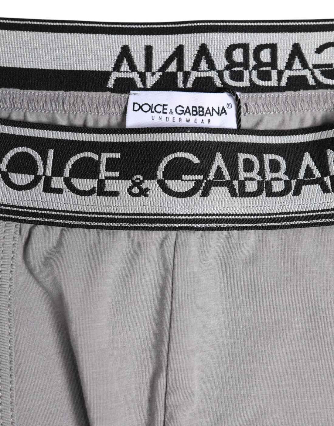 Dolce & Gabbana Gray Cotton Stretch Regular Boxer Underwear