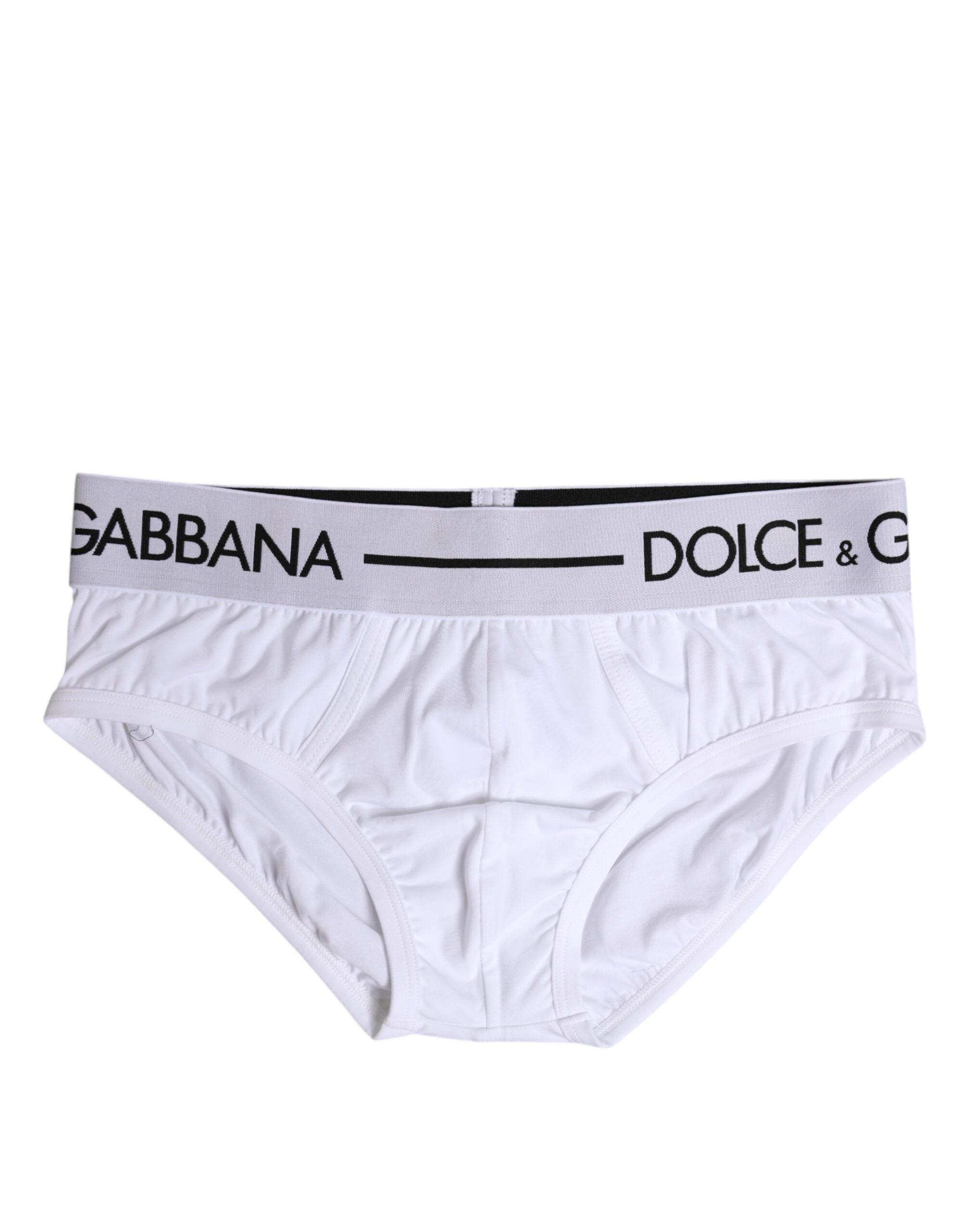 Dolce & Gabbana White Cotton Stretch Regular Brief Underwear