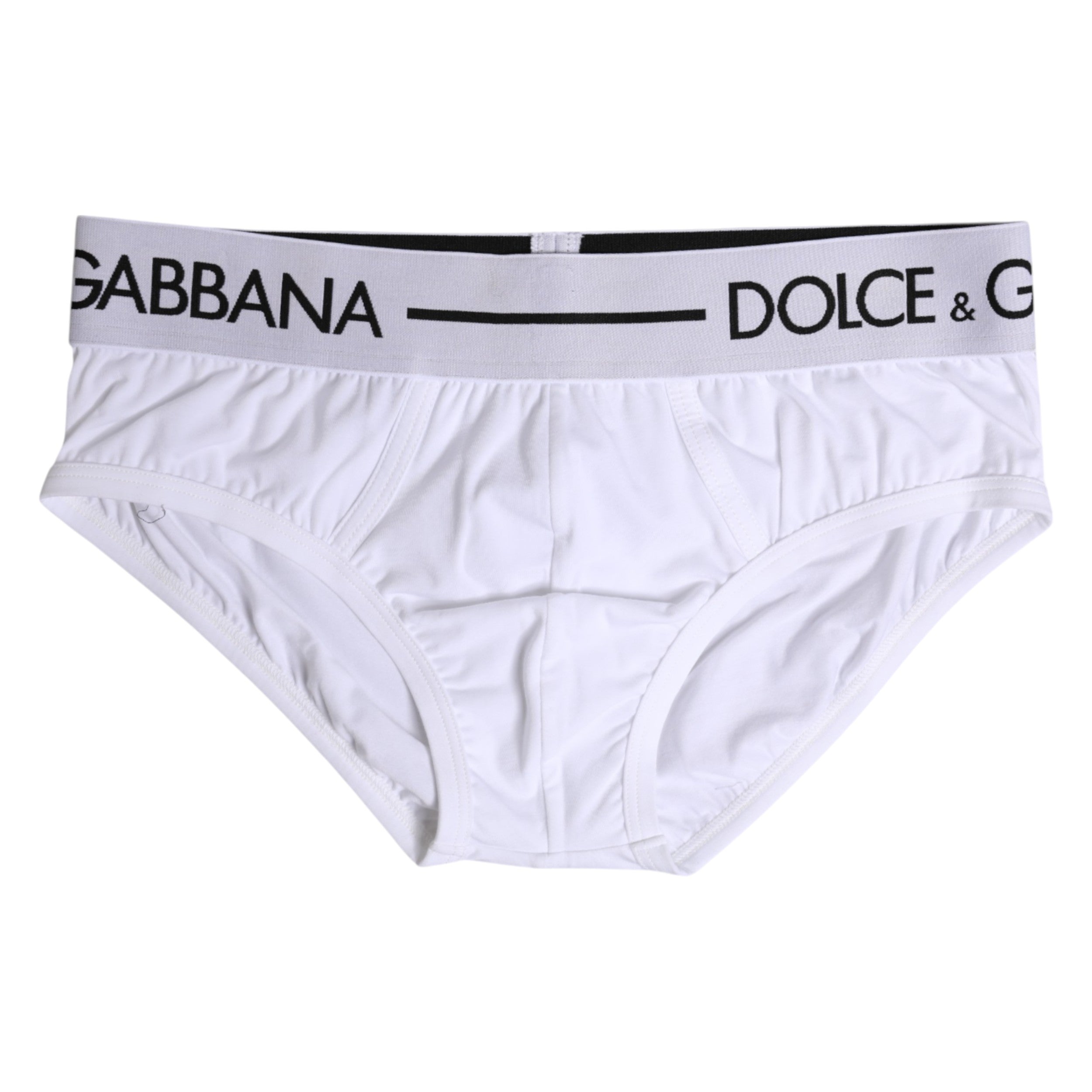 Dolce & Gabbana White Cotton Stretch Regular Brief Underwear