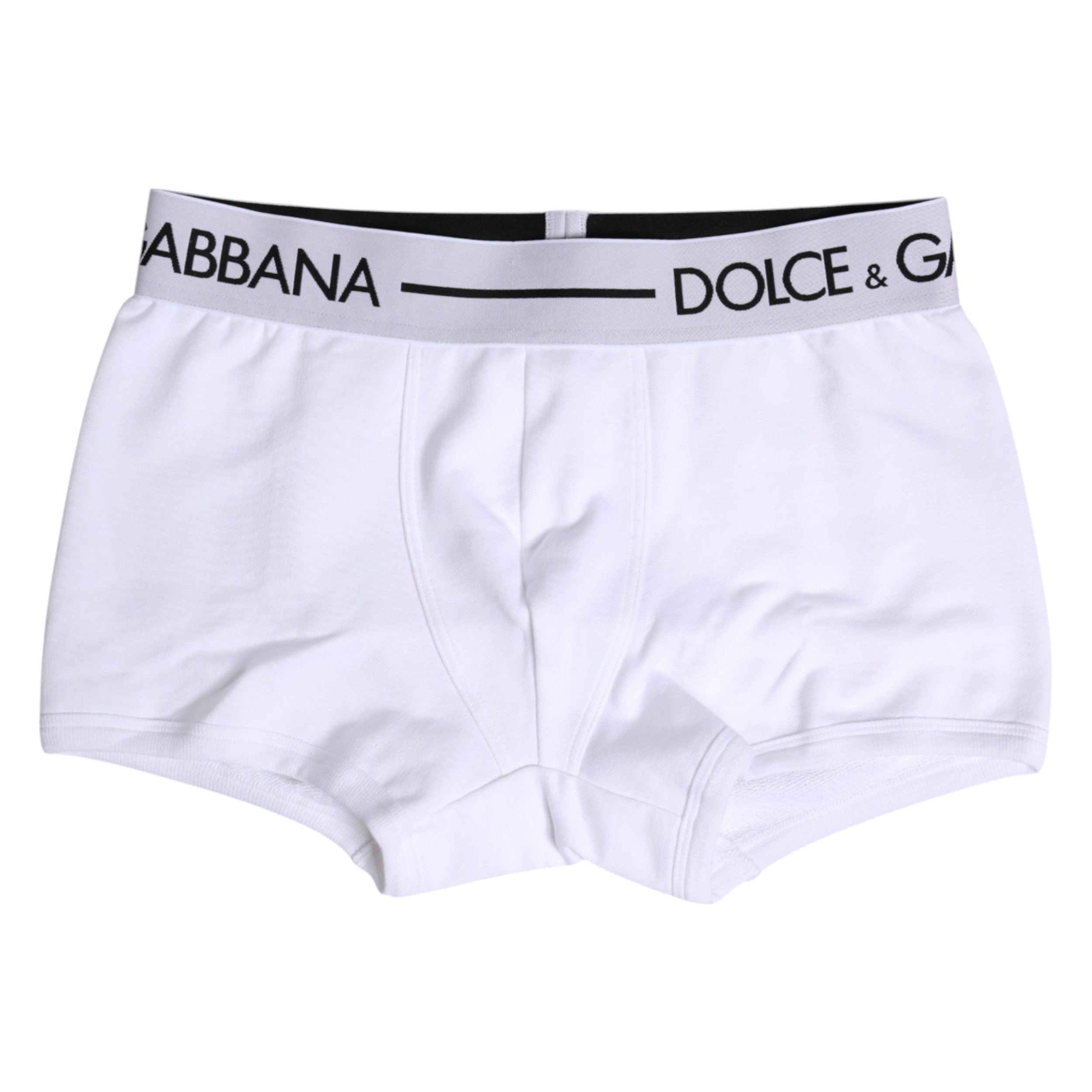 Dolce & Gabbana White Cotton Stretch Regular Boxer Underwear