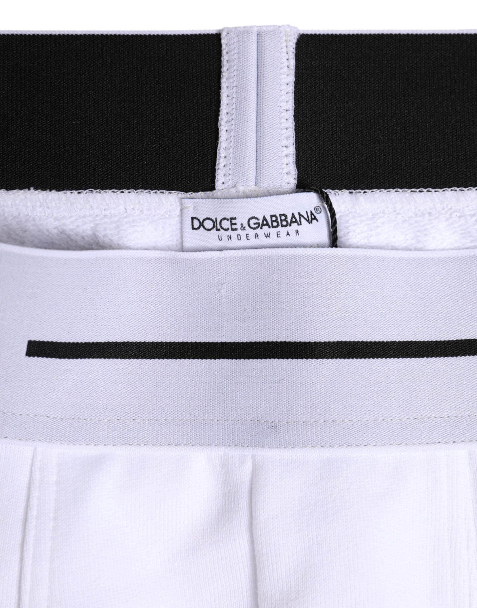 Dolce & Gabbana White Cotton Stretch Regular Boxer Underwear