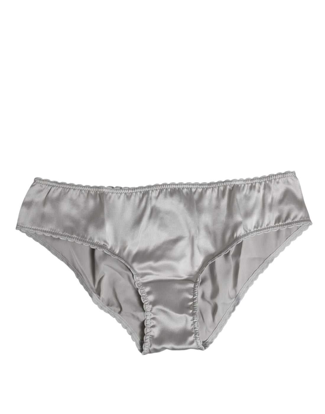 Dolce & Gabbana Gray Silk Stretch Bottom Low Waist Panty Underwear