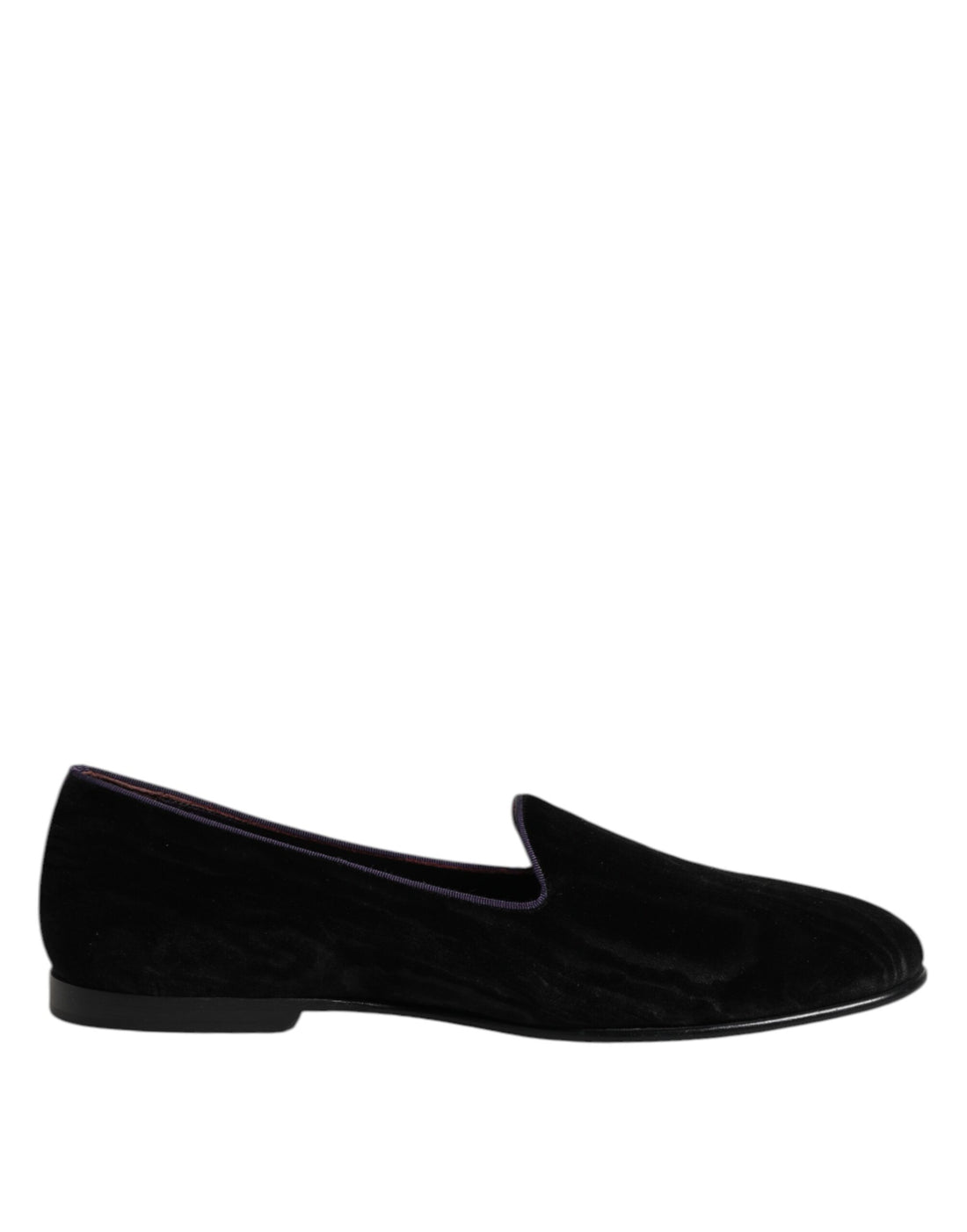 Dolce & Gabbana Black DG Crown Embroidery Loafers Slip On Shoes