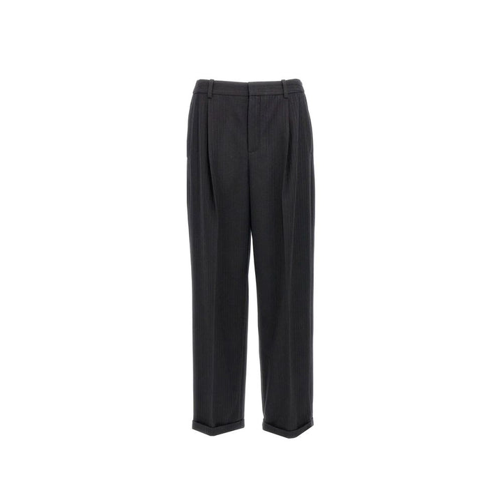 Saint Laurent Cashmere And Wool Flannel 90'S Striped Pants