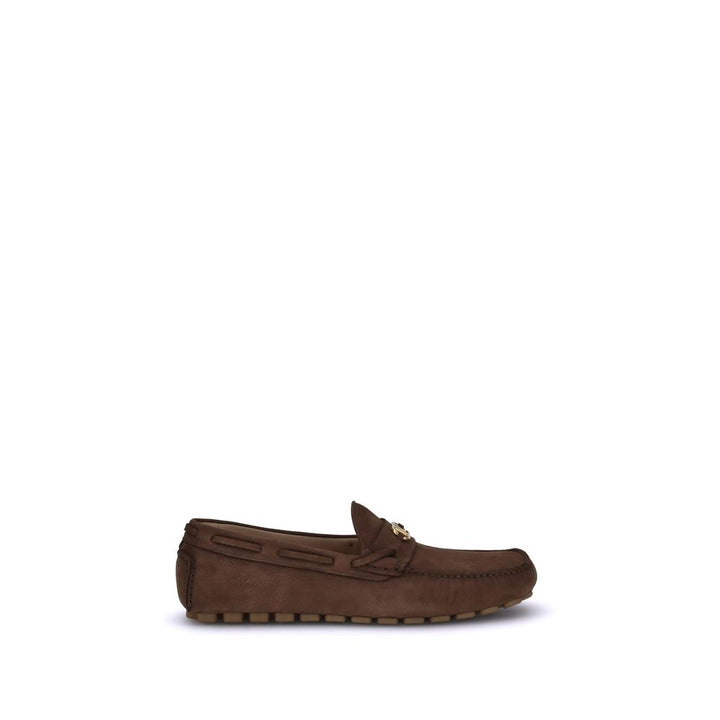 Valentino Garavani Brown Calf Leather Bos Taurus Slip-On Loafers