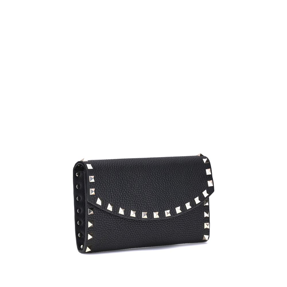 Valentino Garavani Black Calf Leather Bos Taurus Wallet