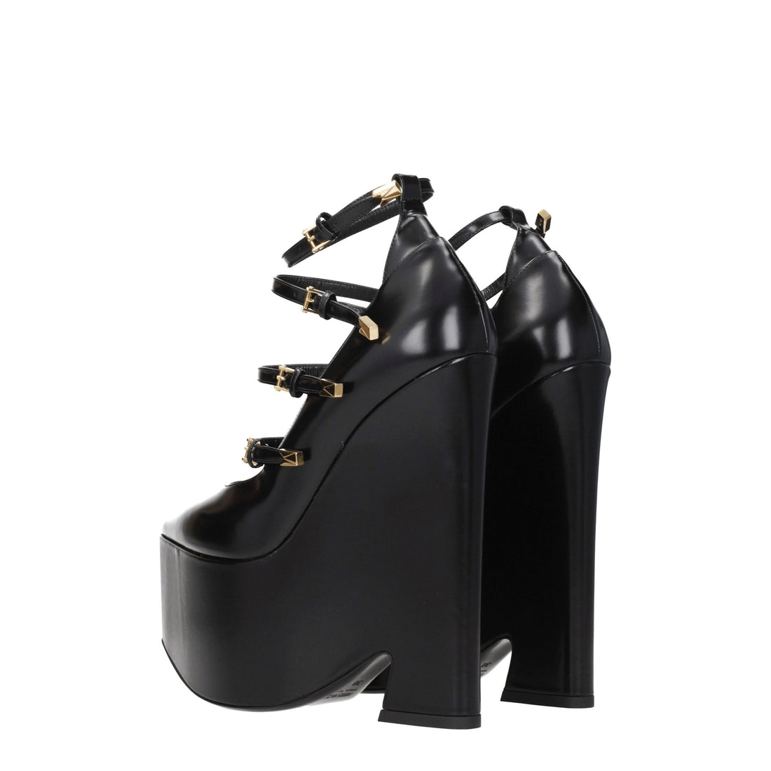 Versace Black Leather Broch