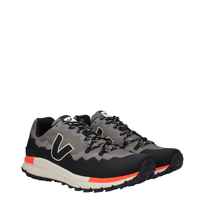 Veja Gray Fabric Athletic Sneakers