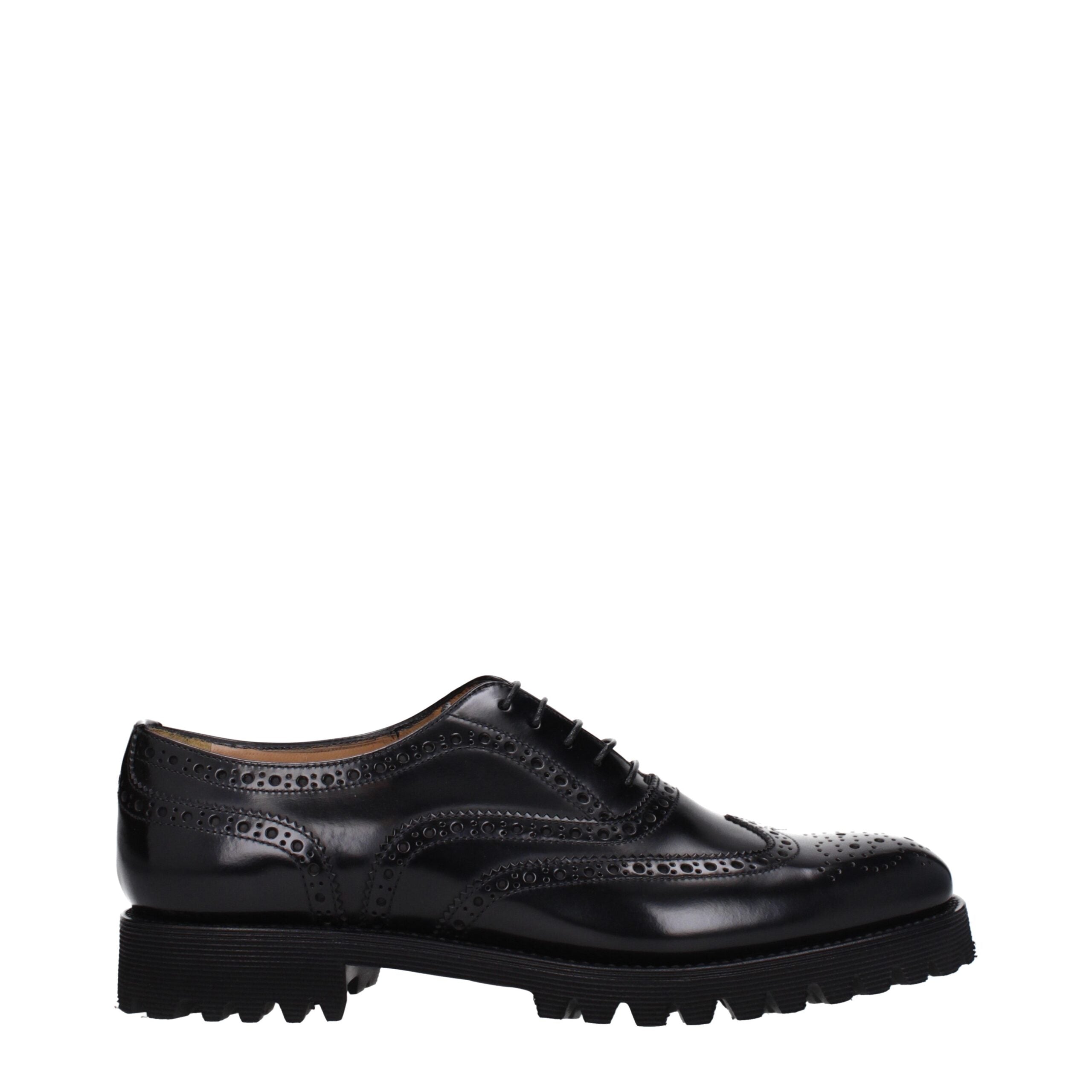 Church's Black Leather Oxfords And Derbies