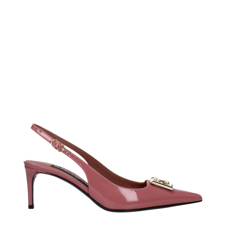 Dolce & Gabbana Pink Leather High Heel Pumps