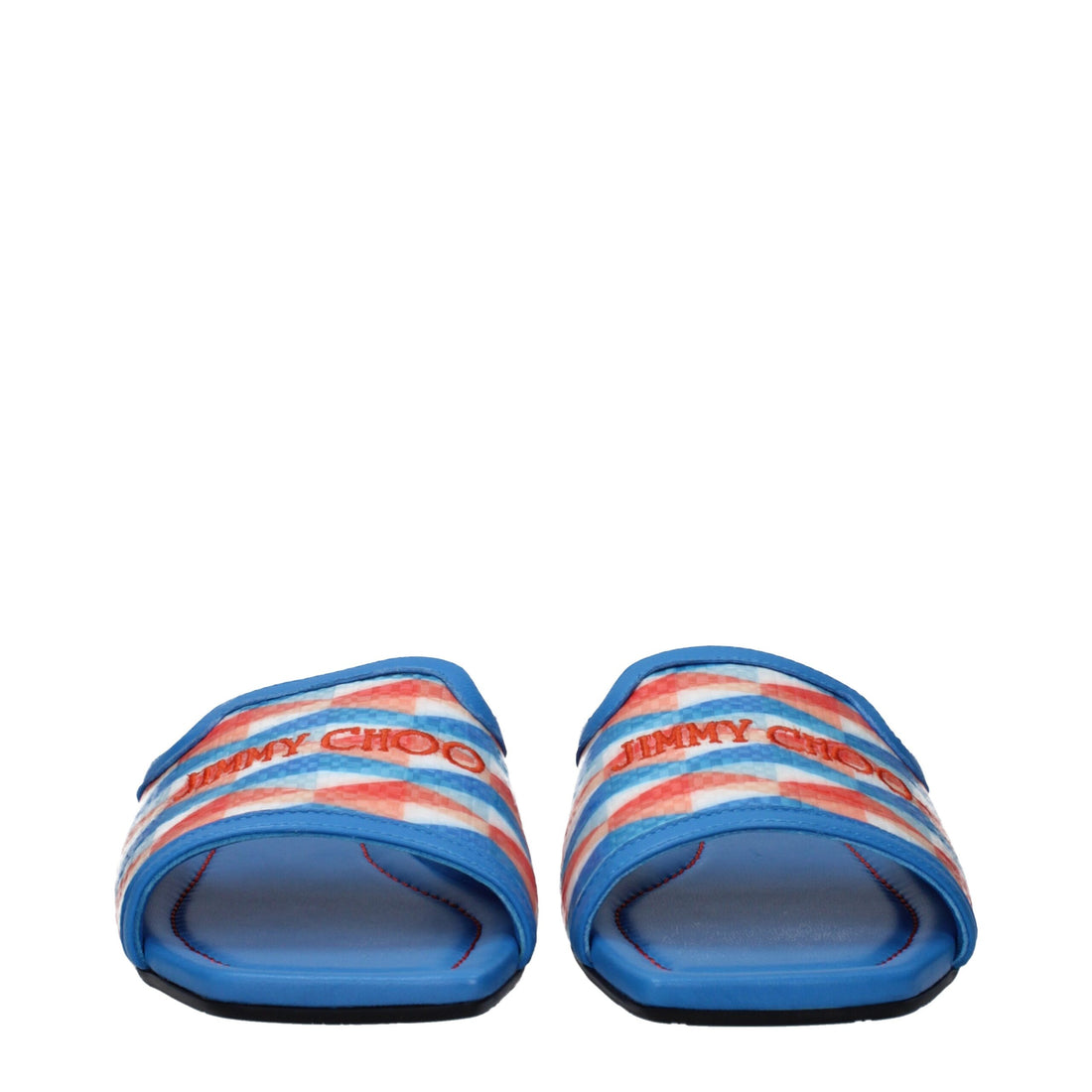 Jimmy Choo Light Blue Fabric Slippers