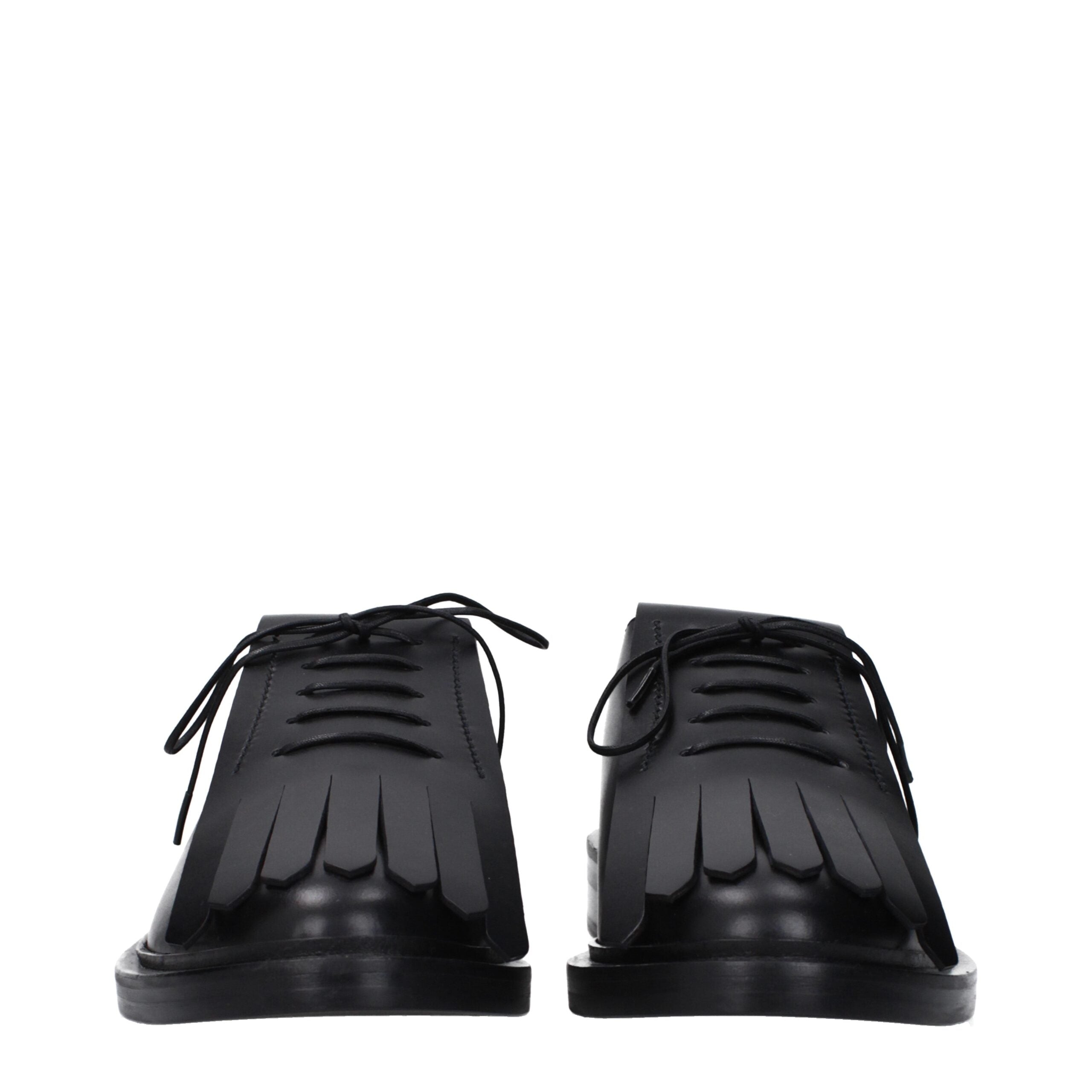 Max Mara Black Leather Oxfords And Derbies