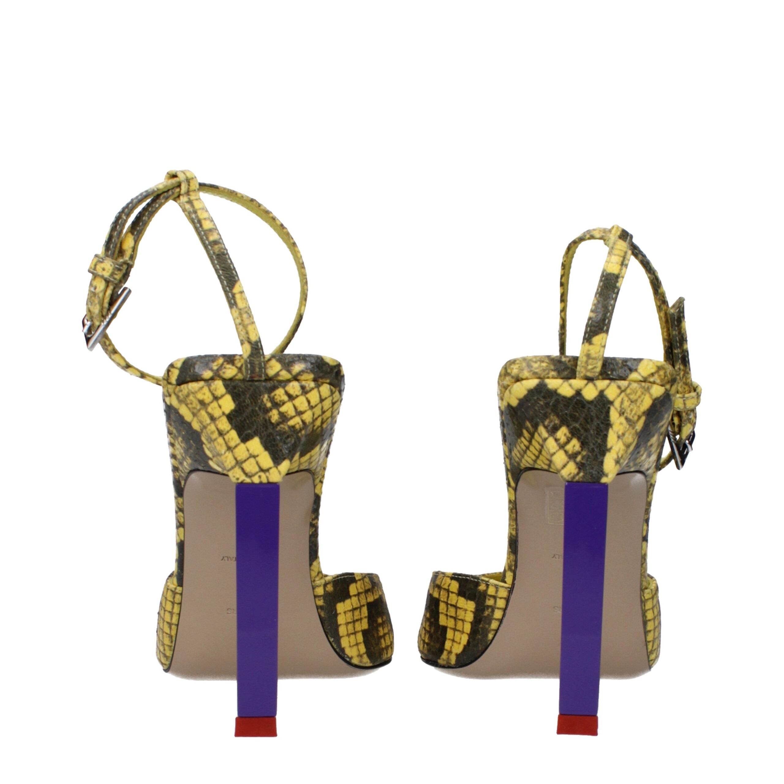 The Attico Yellow Leather Pumps